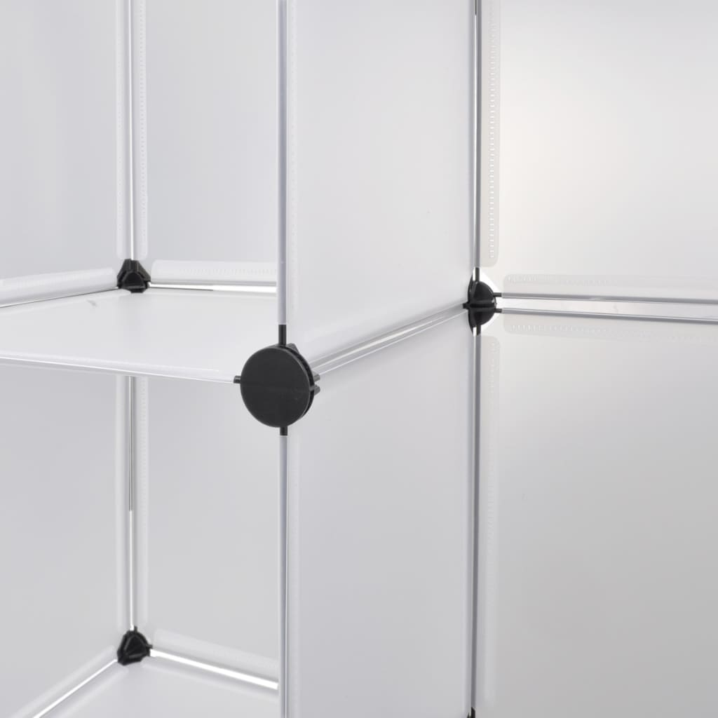 vidaXL Dulap modular cu 18 compartimente alb 37 x 146 x 180,5 cm vidaXL Dulap modular cu 18 compartimente alb 37 x 146 x 180,5 cm