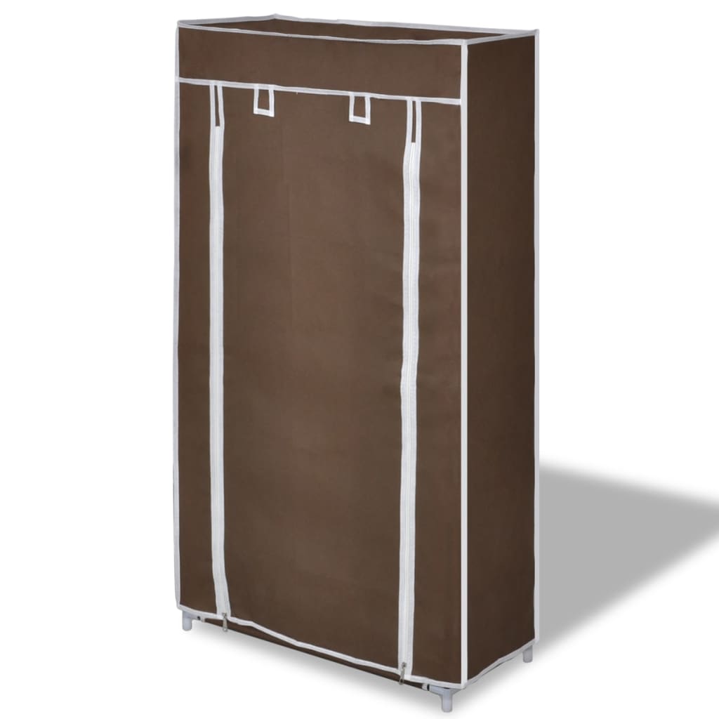 Dulap pantofi din material textil cu capac, maro, 58x28x 106 cm Dulap pantofi din material textil cu capac, maro, 58x28x 106 cm