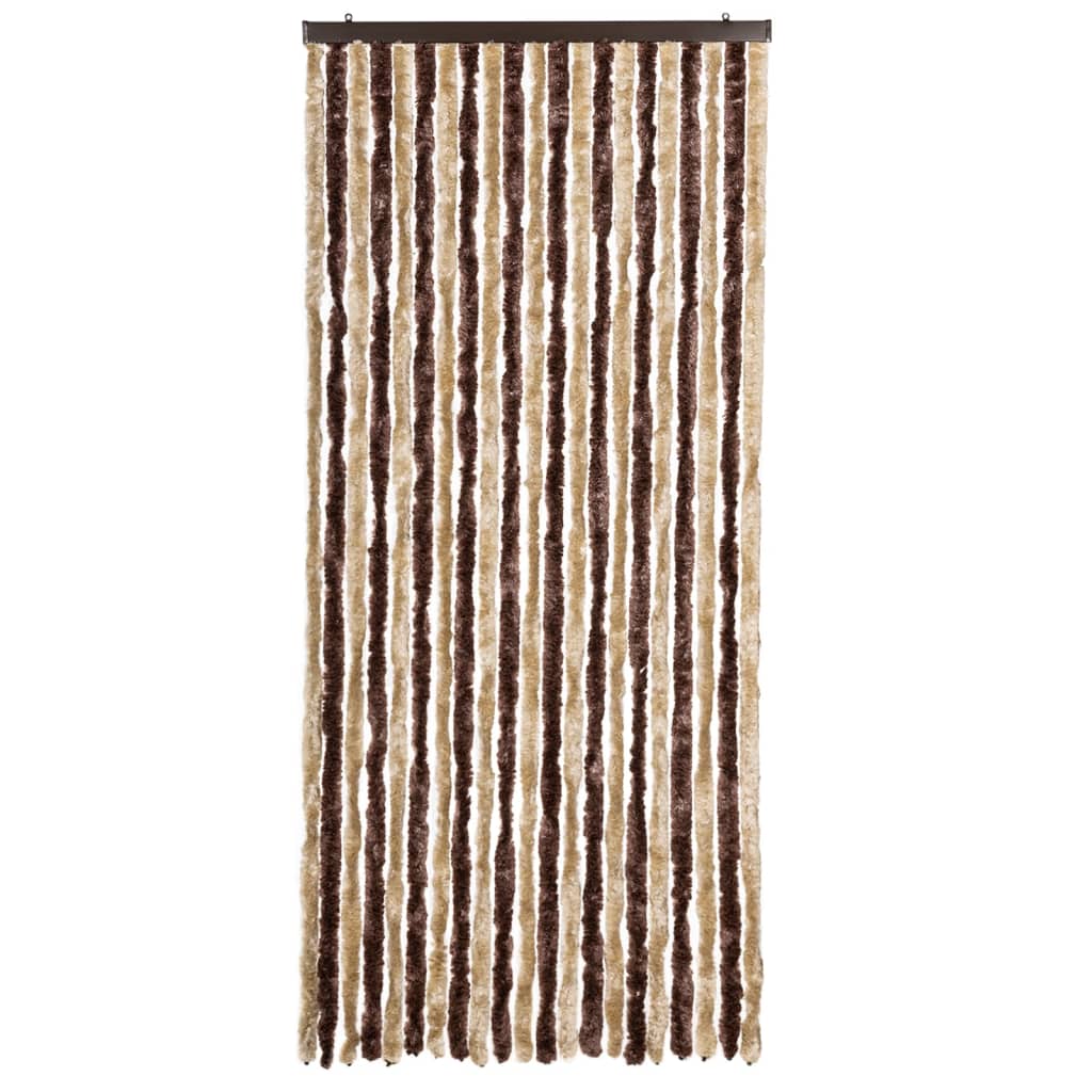 vidaXL Perdea pentru insecte, bej și maro deschis, 90x220 cm, Chenille vidaXL Perdea pentru insecte, bej și maro deschis, 90x220 cm, Chenille