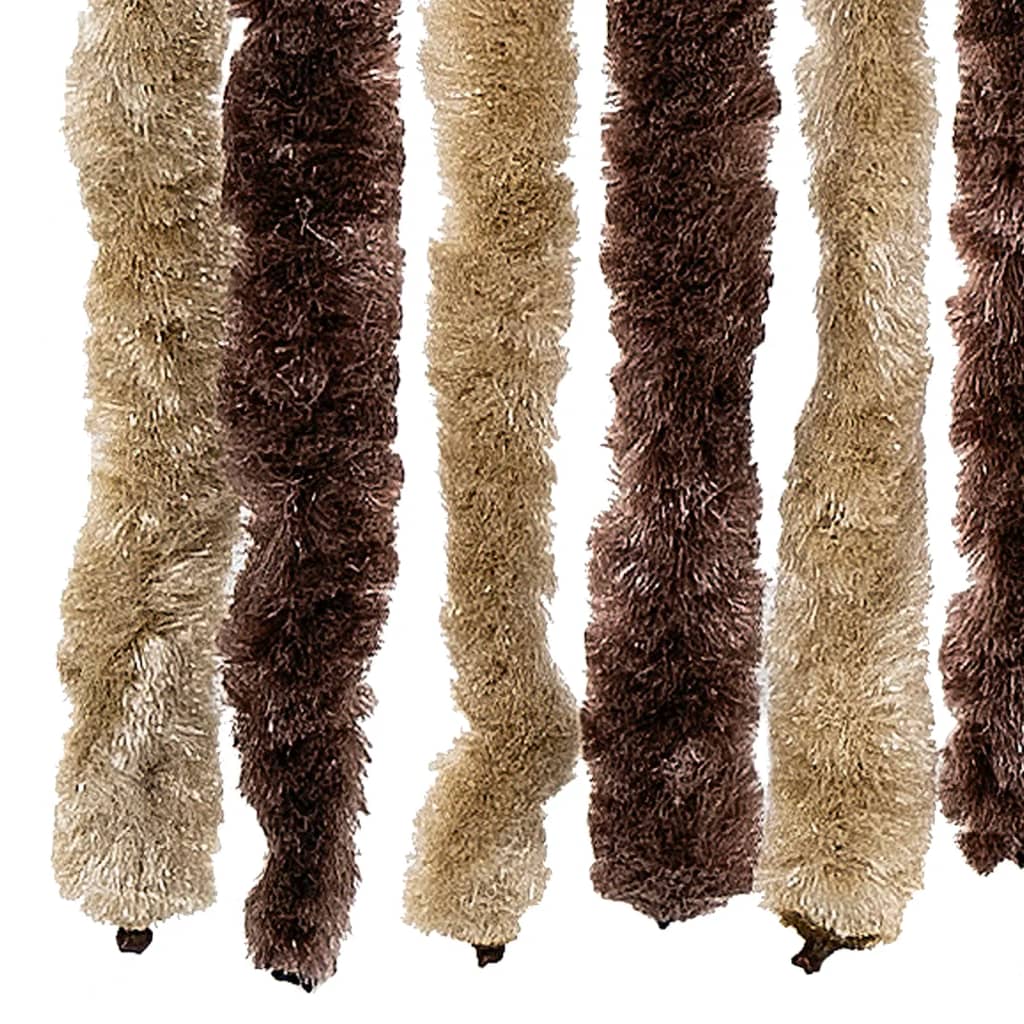 vidaXL Perdea pentru insecte, bej și maro deschis, 90x220 cm, Chenille vidaXL Perdea pentru insecte, bej și maro deschis, 90x220 cm, Chenille