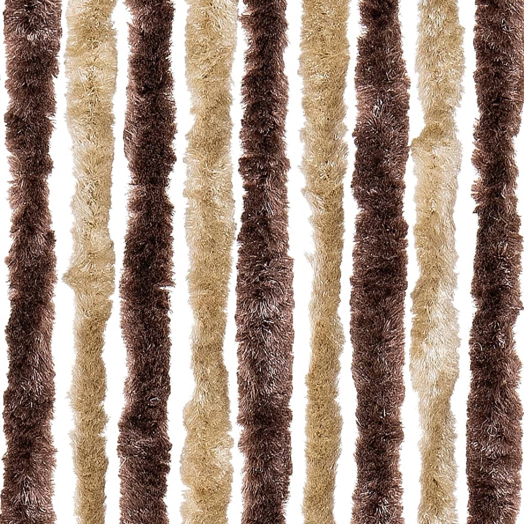 vidaXL Perdea pentru insecte, bej și maro deschis, 90x220 cm, Chenille vidaXL Perdea pentru insecte, bej și maro deschis, 90x220 cm, Chenille