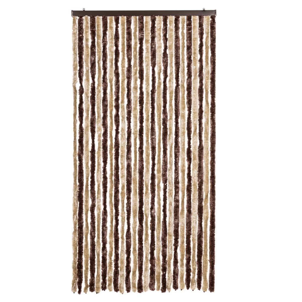 vidaXL Perdea pentru insecte, bej și maro deschis, 100x220 cm Chenille vidaXL Perdea pentru insecte, bej și maro deschis, 100x220 cm Chenille