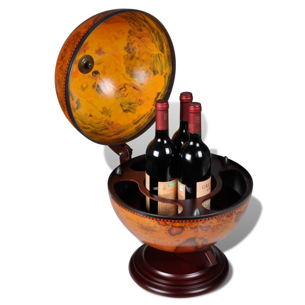 vidaXL Bar tip glob pământesc stativ sticle de vin lemn de eucalipt vidaXL Bar tip glob pământesc stativ sticle de vin lemn de eucalipt