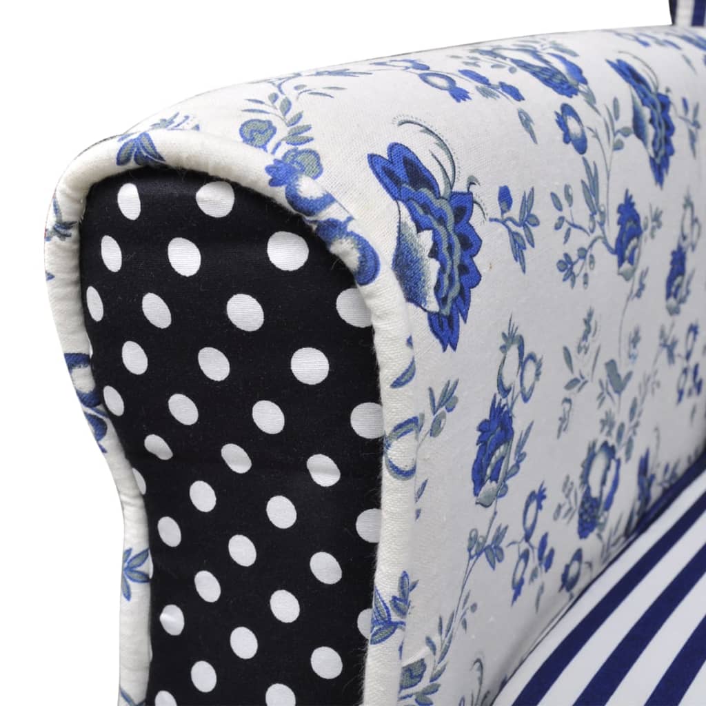 vidaXL Fotoliu, design mozaic, material textil vidaXL Fotoliu, design mozaic, material textil