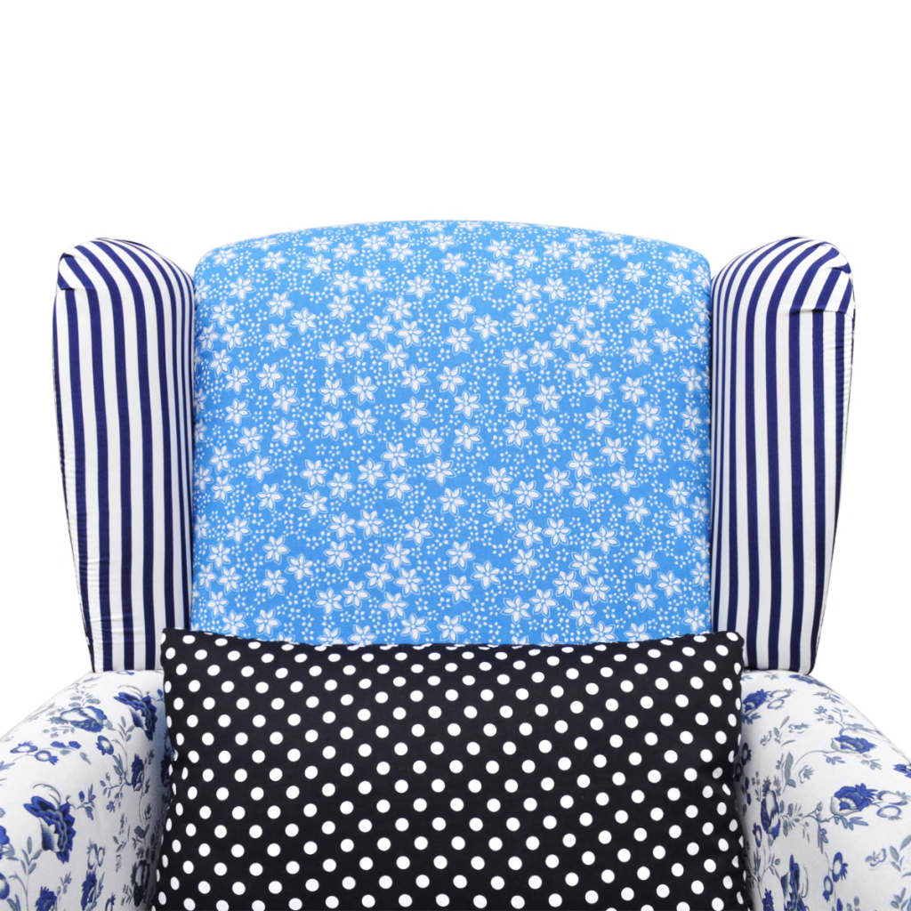 vidaXL Fotoliu, design mozaic, material textil vidaXL Fotoliu, design mozaic, material textil