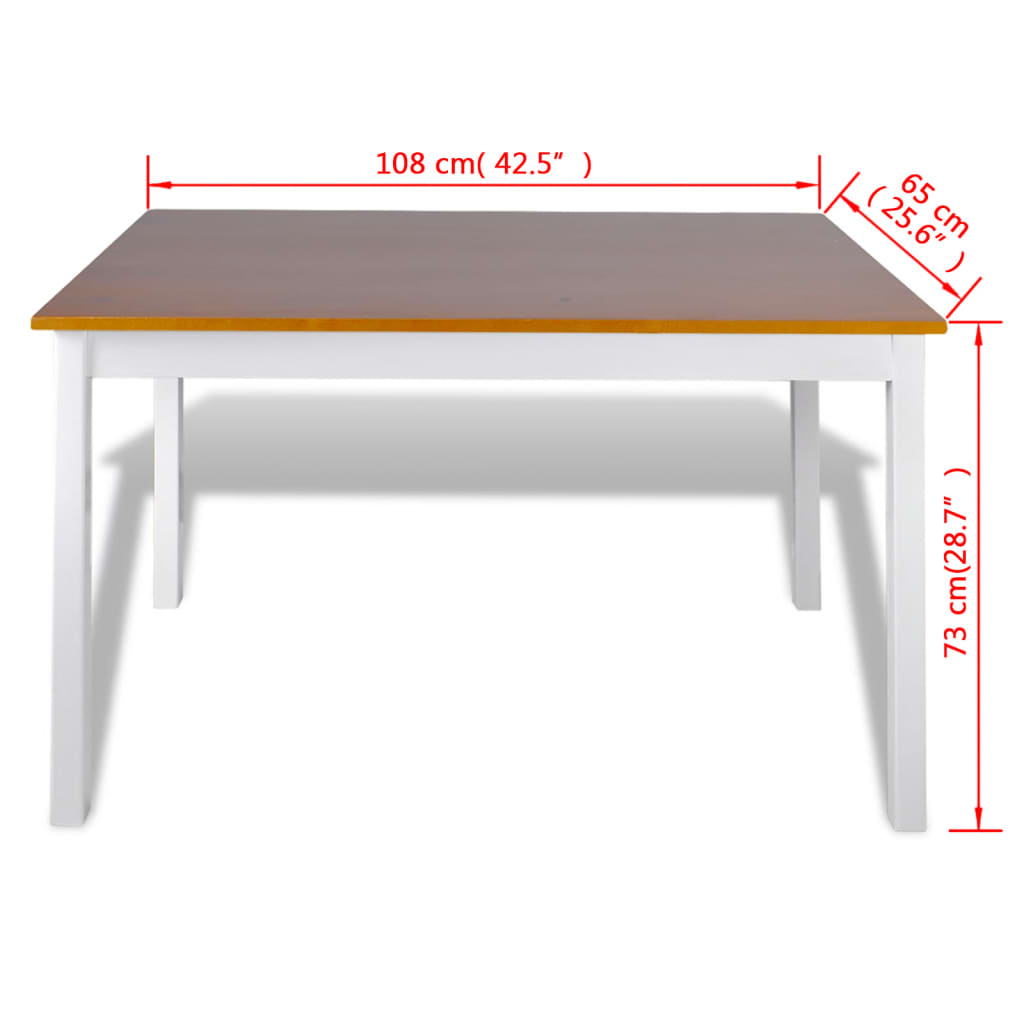 vidaXL Set mobilier de bucătărie, 5 piese, maro și alb