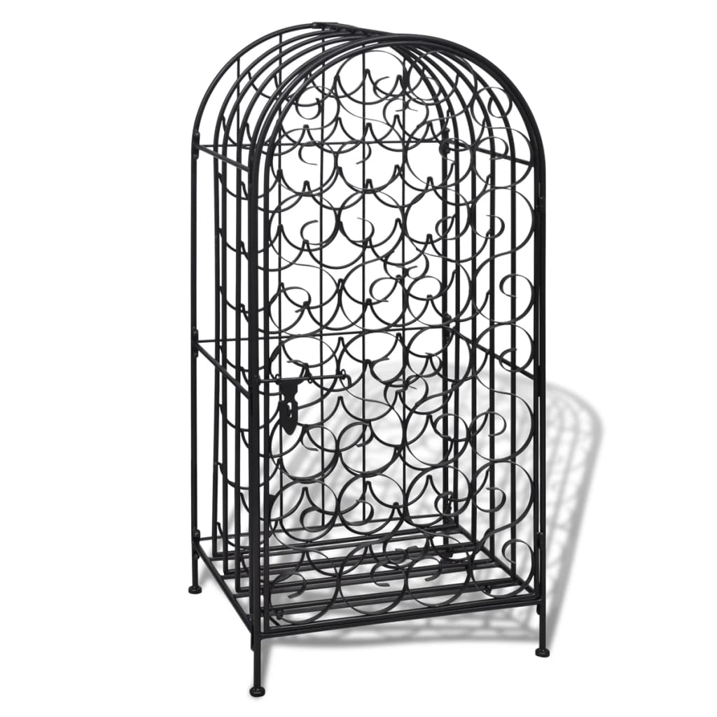 vidaXL Suport sticle de vin pentru 35 de sticle, metal