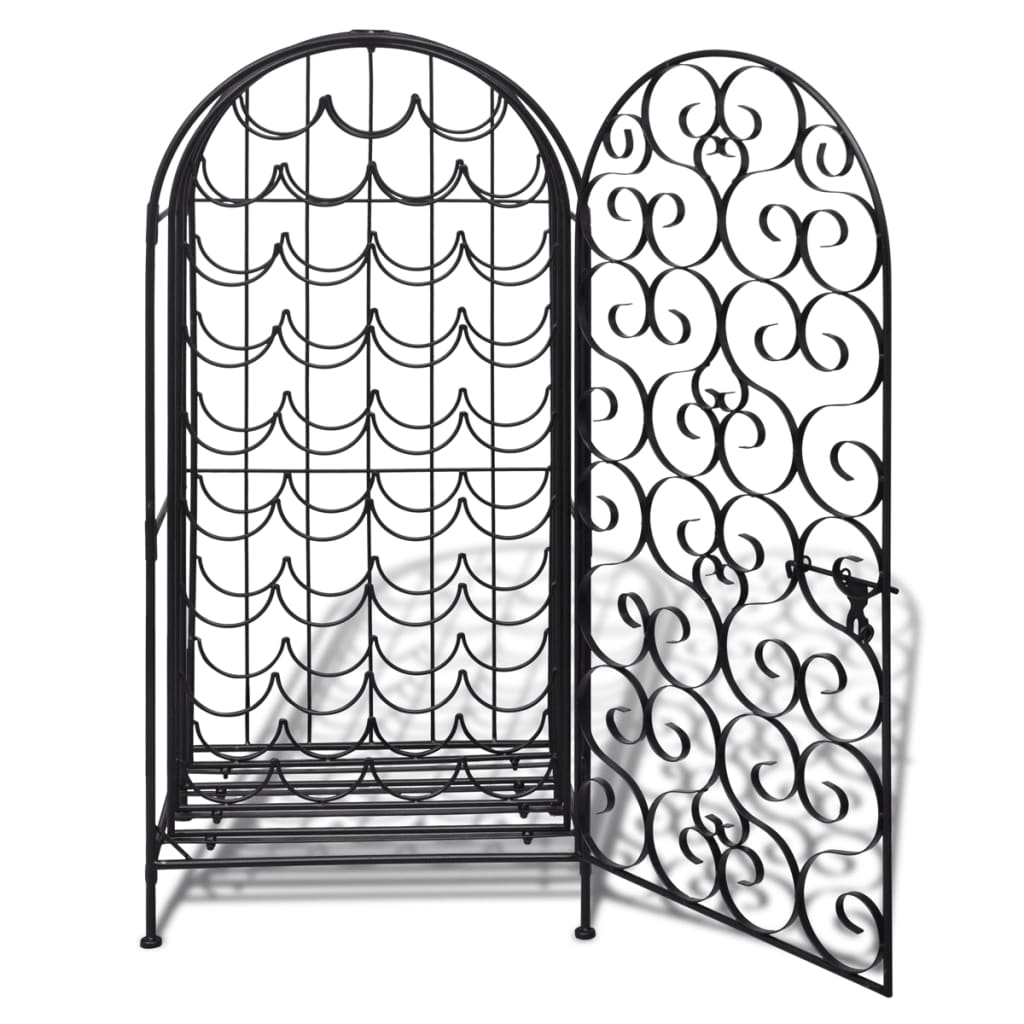 vidaXL Suport sticle de vin pentru 35 de sticle, metal