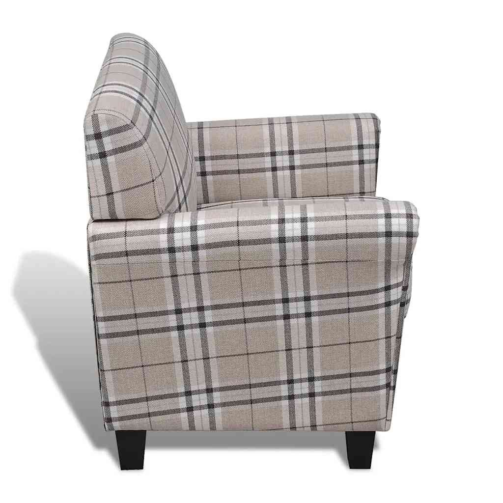 vidaXL Fotoliu cu pernă, crem, material textil vidaXL Fotoliu cu pernă, crem, material textil