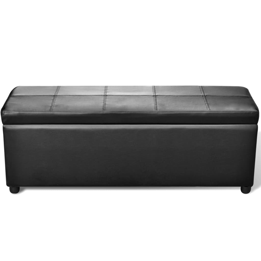 vidaXL Bancă de depozitare lungă, negru, lemn vidaXL Bancă de depozitare lungă, negru, lemn