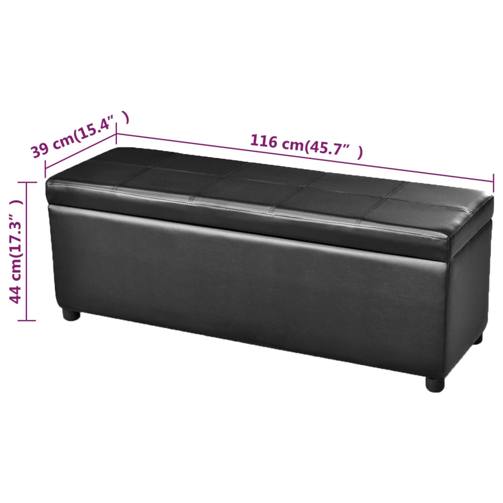 vidaXL Bancă de depozitare lungă, negru, lemn vidaXL Bancă de depozitare lungă, negru, lemn