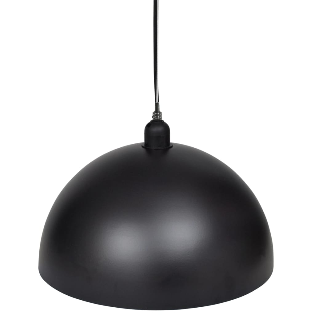 vidaXL Lustră 2 buc, înălțime reglabilă, semisferică, negru vidaXL Lustră 2 buc, înălțime reglabilă, semisferică, negru