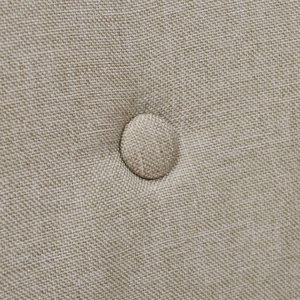 vidaXL Scaune de bucătărie, 2 buc, bej, textil & lemn de stejar masiv vidaXL Scaune de bucătărie, 2 buc, bej, textil & lemn de stejar masiv