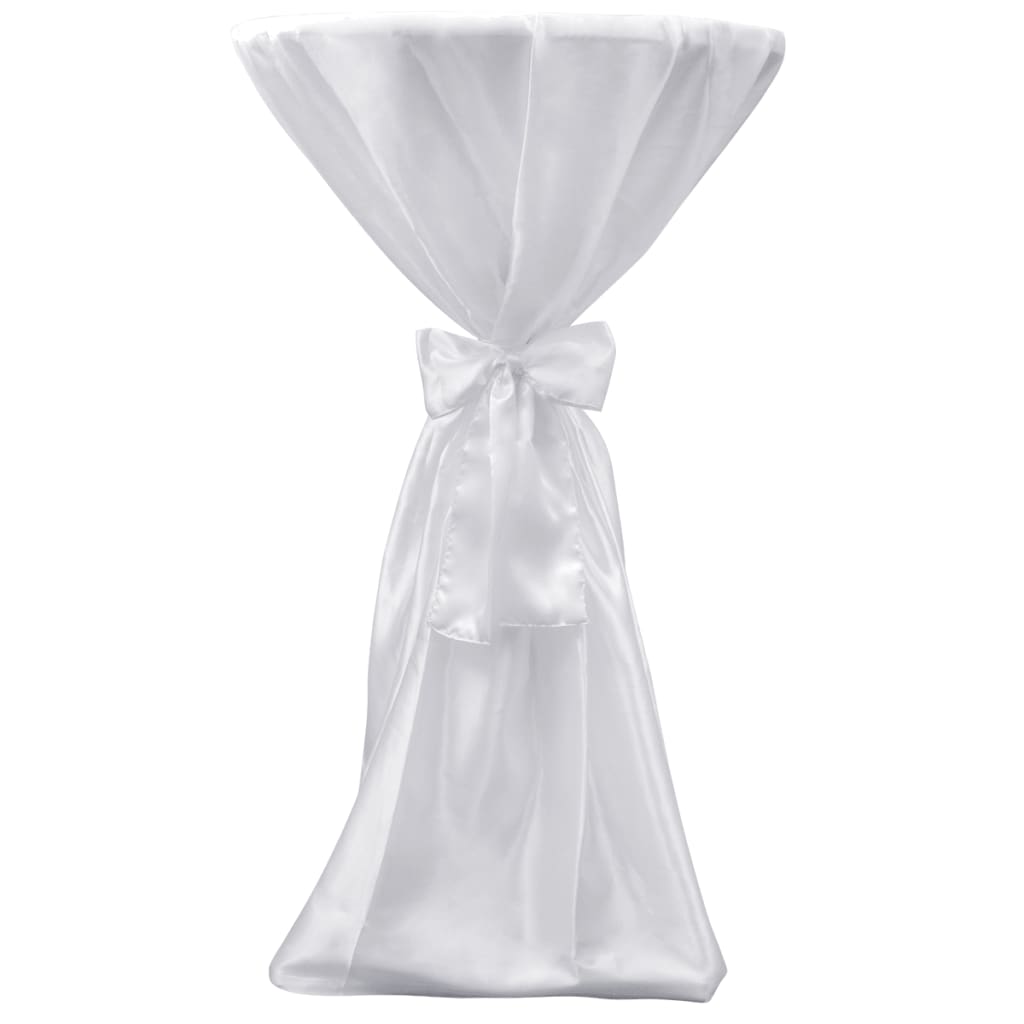 Husă de masă albă, 60 cm, cu fundă, 2 buc Husă de masă albă, 60 cm, cu fundă, 2 buc
