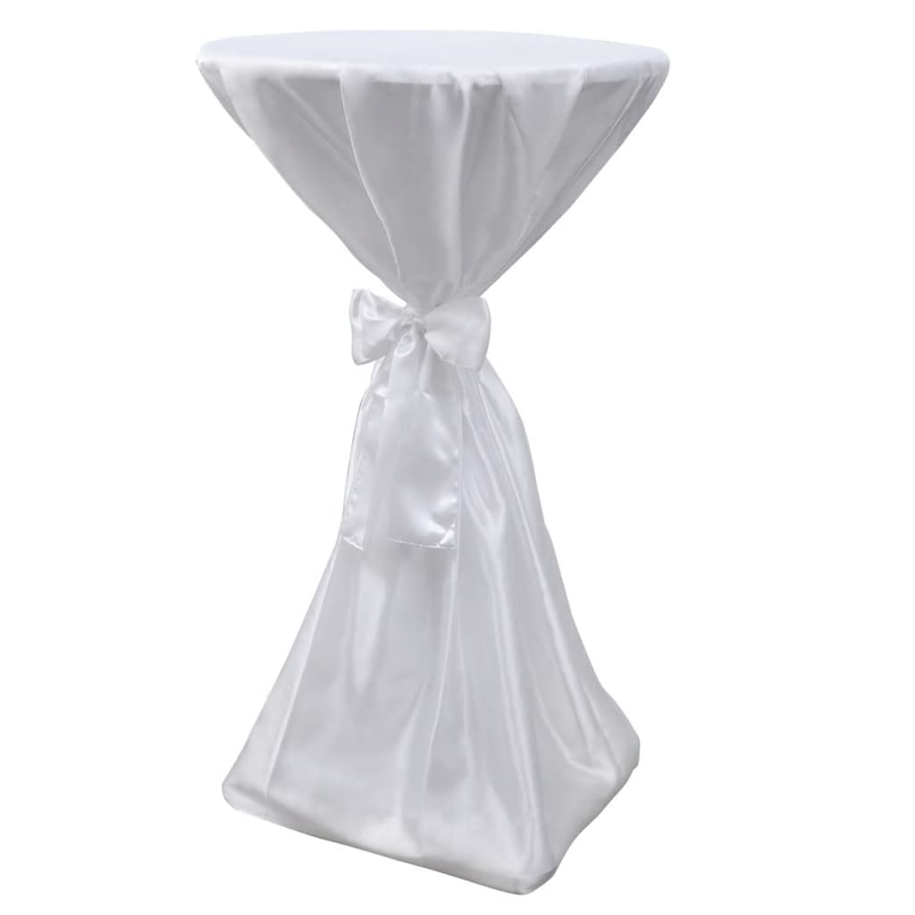 Husă de masă albă, 60 cm, cu fundă, 2 buc Husă de masă albă, 60 cm, cu fundă, 2 buc