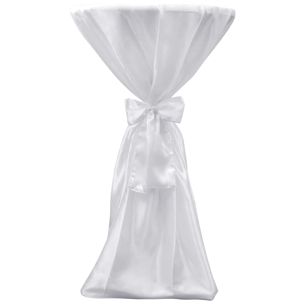 Husă de masă albă, 70 cm, cu fundă, 2 buc Husă de masă albă, 70 cm, cu fundă, 2 buc