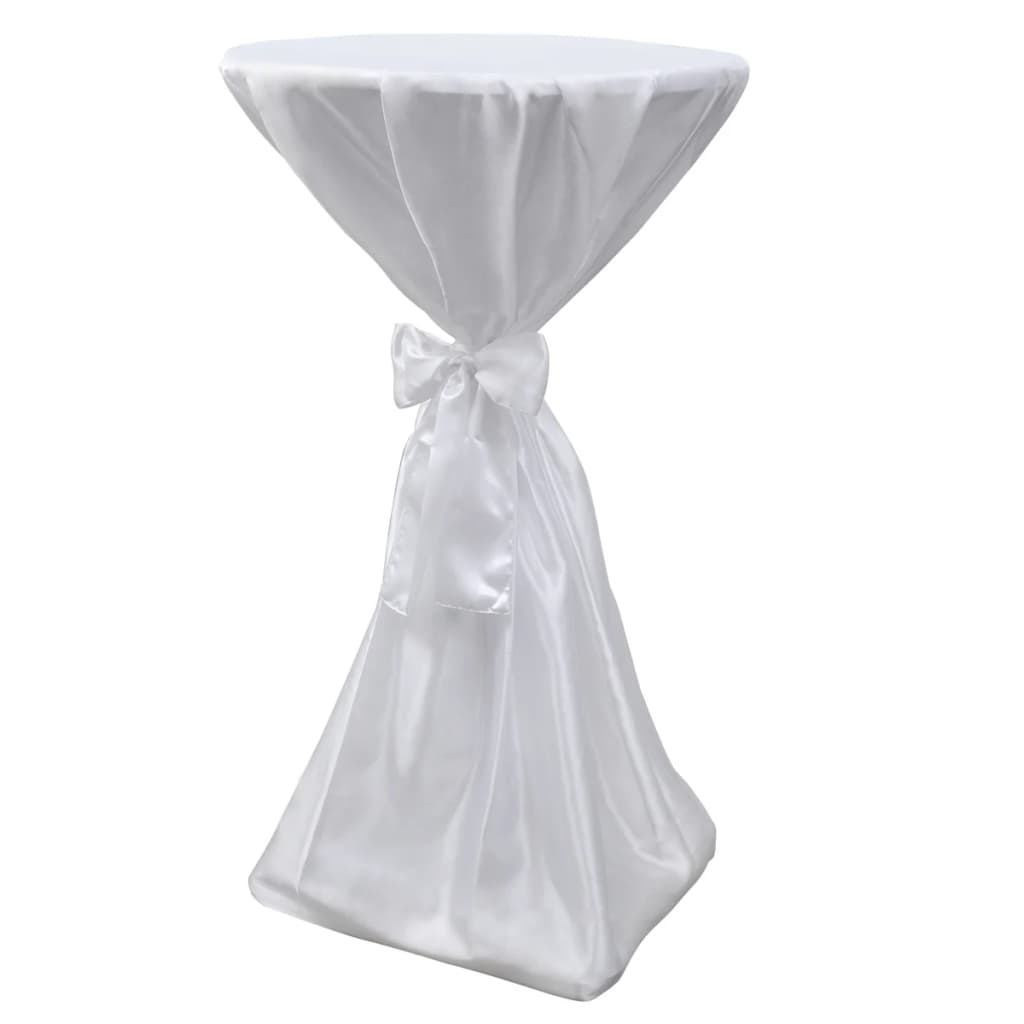 Husă de masă albă, 70 cm, cu fundă, 2 buc Husă de masă albă, 70 cm, cu fundă, 2 buc