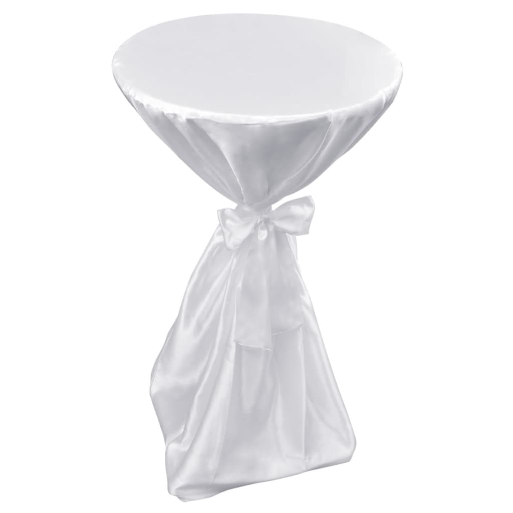Husă de masă albă, 80 cm, cu fundă, 2 buc Husă de masă albă, 80 cm, cu fundă, 2 buc
