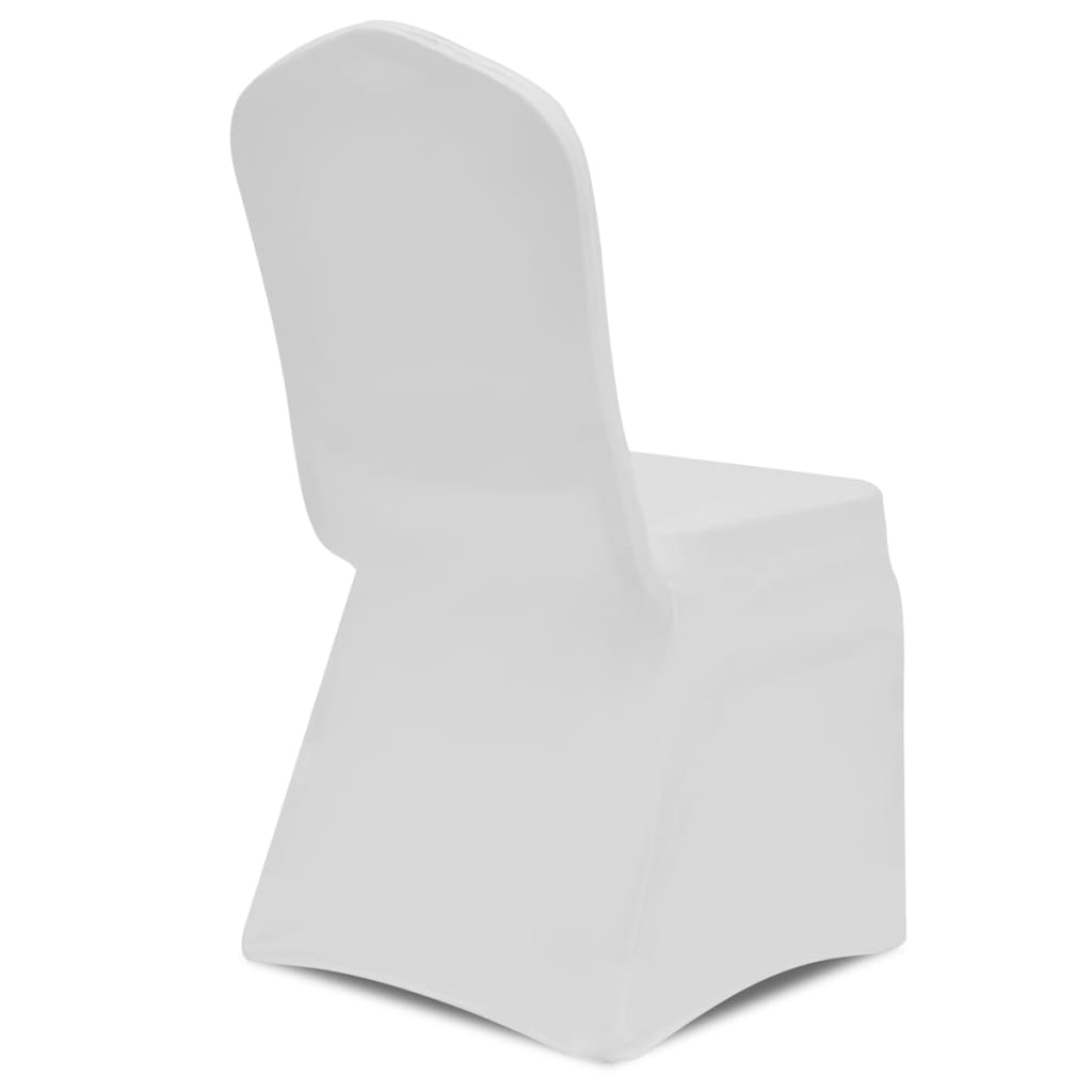 vidaXL Husă de scaun elastică, 50 buc., alb vidaXL Husă de scaun elastică, 50 buc., alb