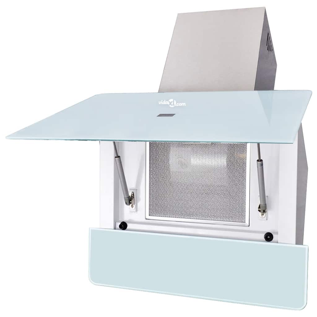 vidaXL Hotă de bucătărie din sticlă securizată, alb, 600 mm vidaXL Hotă de bucătărie din sticlă securizată, alb, 600 mm