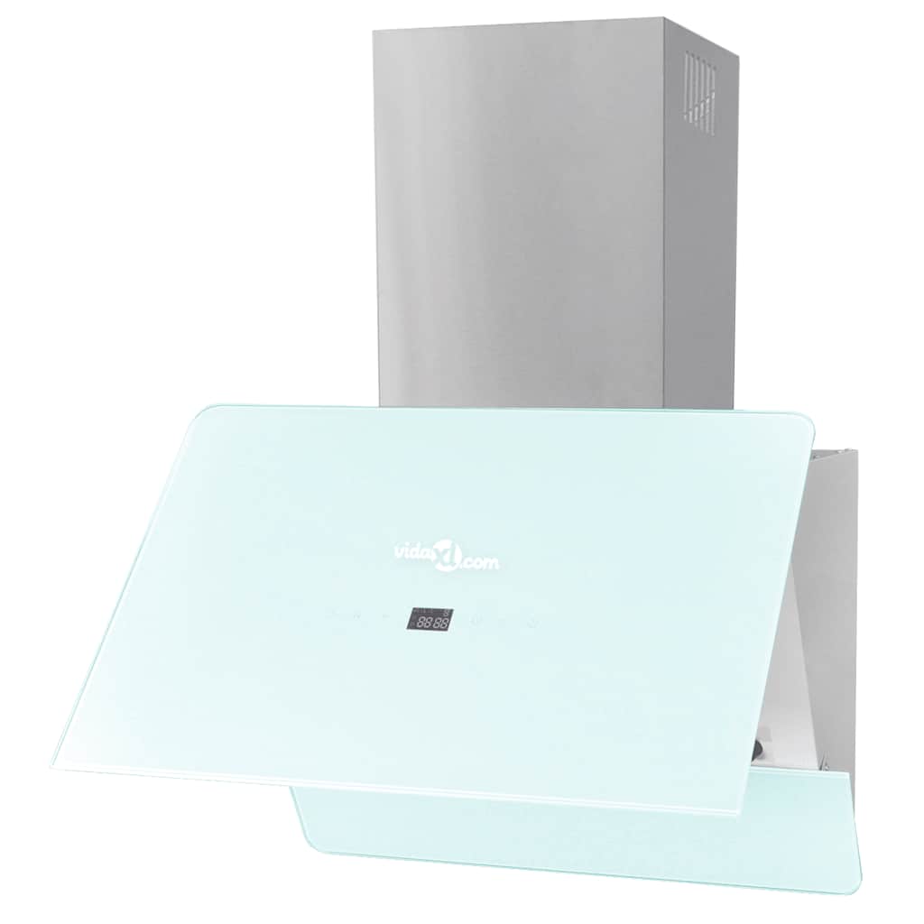 vidaXL Hotă de bucătărie din sticlă securizată, alb, 600 mm vidaXL Hotă de bucătărie din sticlă securizată, alb, 600 mm