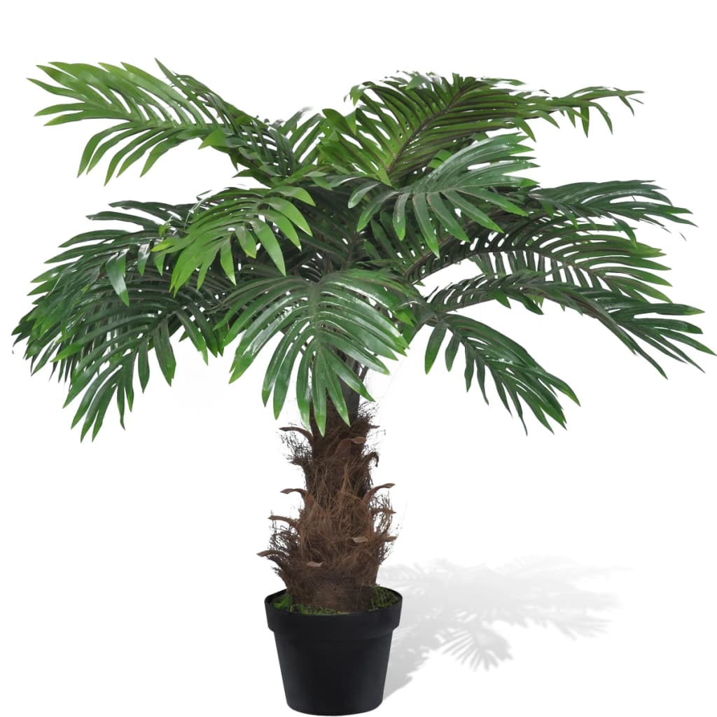 vidaXL Palmier artificial realist Cycus, cu ghiveci, 80 cm vidaXL Palmier artificial realist Cycus, cu ghiveci, 80 cm