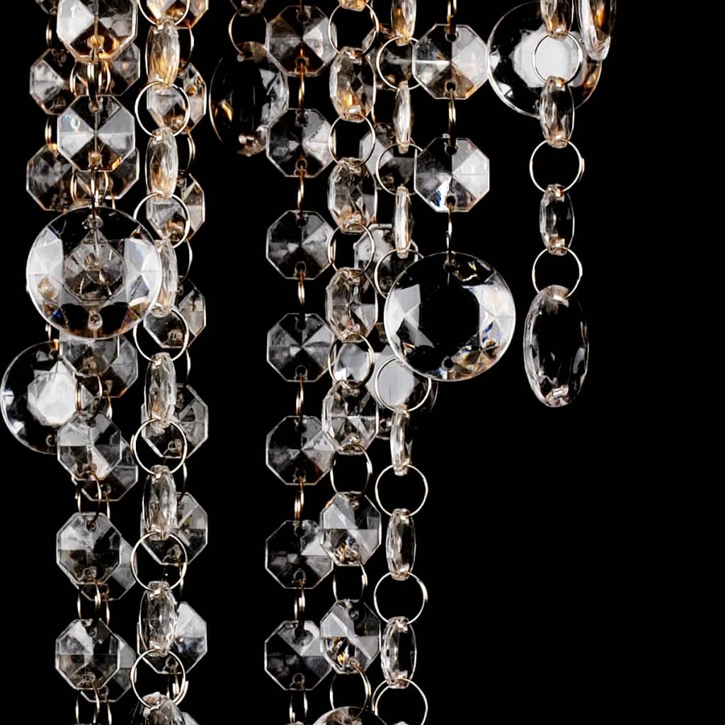Plafonieră din metal alb, cu mărgele de cristal Plafonieră din metal alb, cu mărgele de cristal