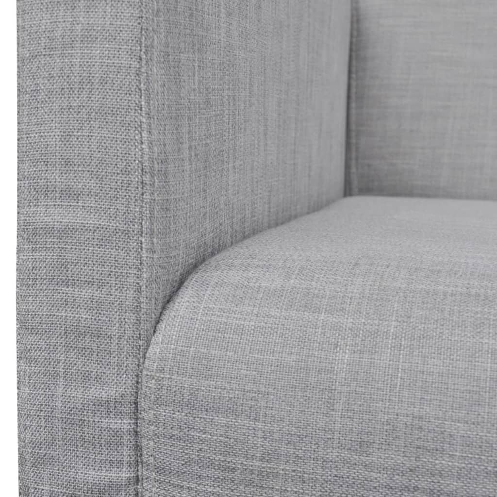 vidaXL Banchetă cu perne căptușite, textil, lemn de hevea, gri deschis vidaXL Banchetă cu perne căptușite, textil, lemn de hevea, gri deschis