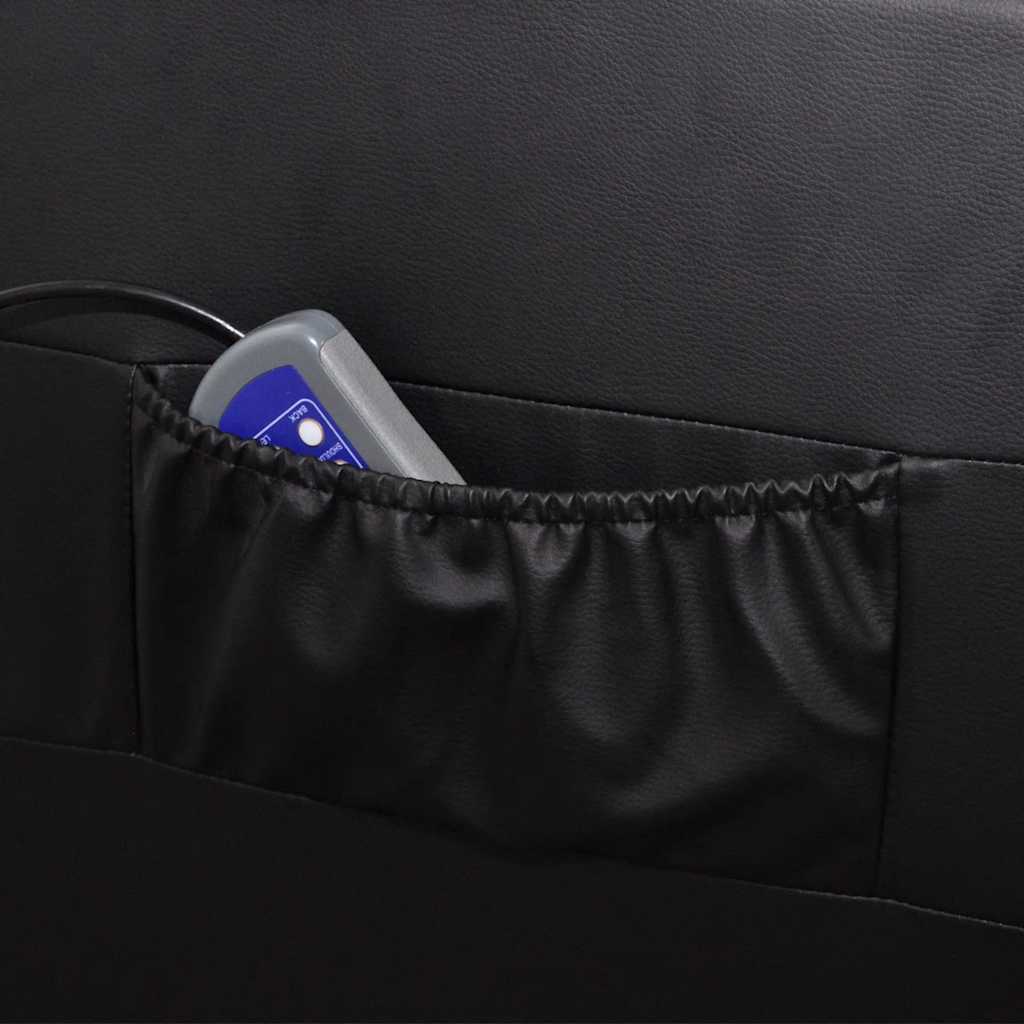 vidaXL Fotoliu de masaj, negru, piele ecologică