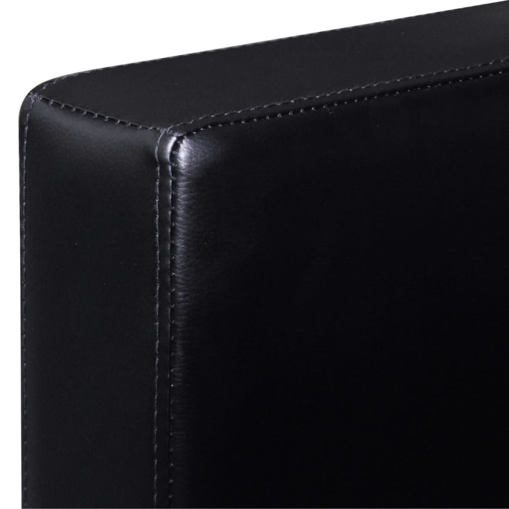 vidaXL Canapea modulară cu 3 locuri, piele artificială, negru vidaXL Canapea modulară cu 3 locuri, piele artificială, negru