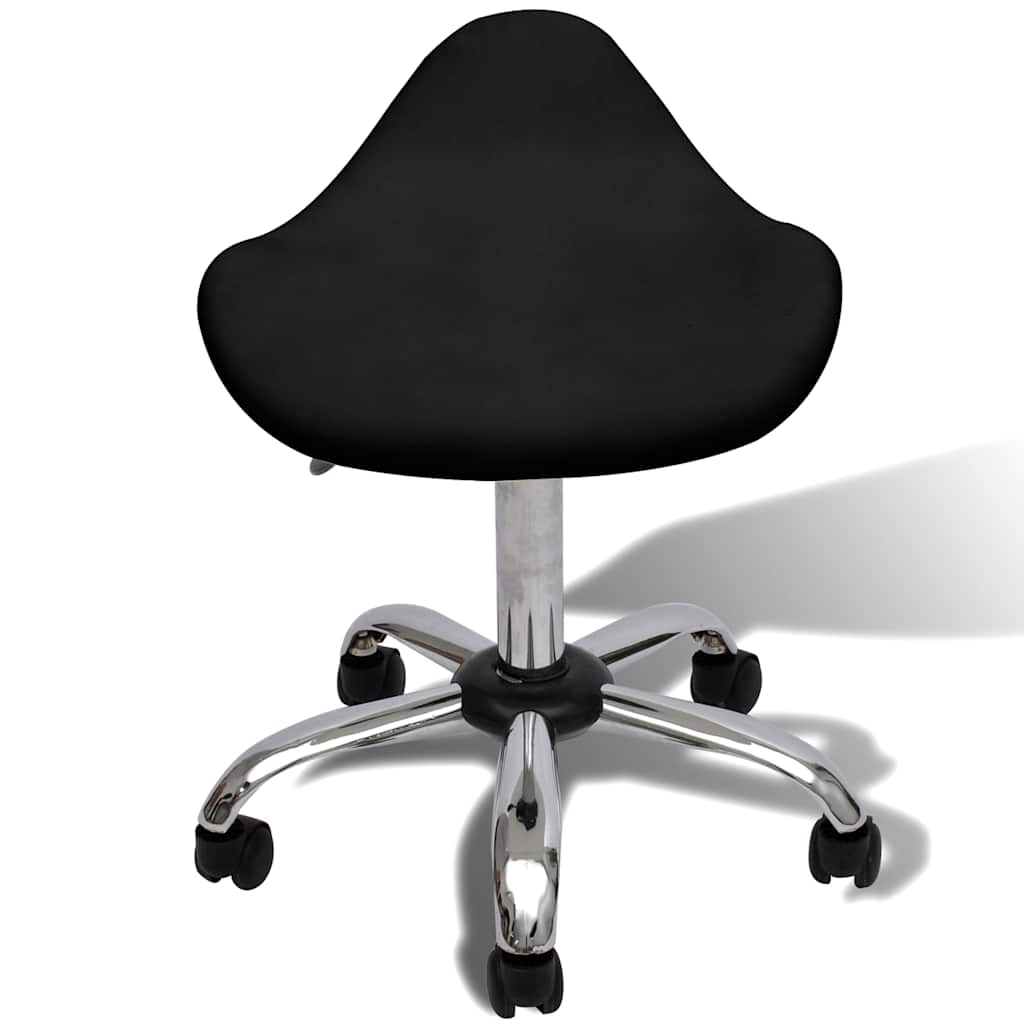 vidaXL Scaun de salon cu pernă cu roata Negru 50 x 50 x cm Fier cromat