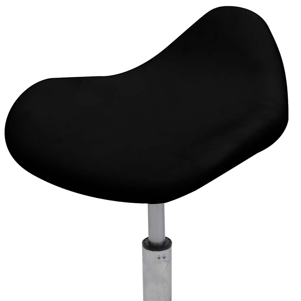 vidaXL Scaun de salon cu pernă cu roata Negru 50 x 50 x cm Fier cromat