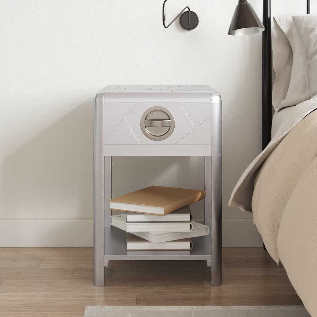 vidaXL Masă capăt Aviator cu 1 sertar, în stil vintage aeronavă Airman