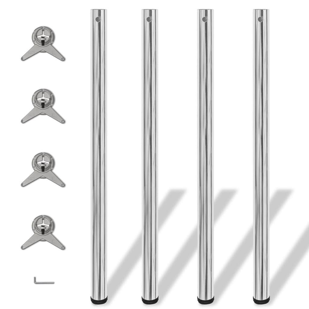 Picioare de masă reglabile în înălțime, crom, 1100 mm, 4 buc. Picioare de masă reglabile în înălțime, crom, 1100 mm, 4 buc.