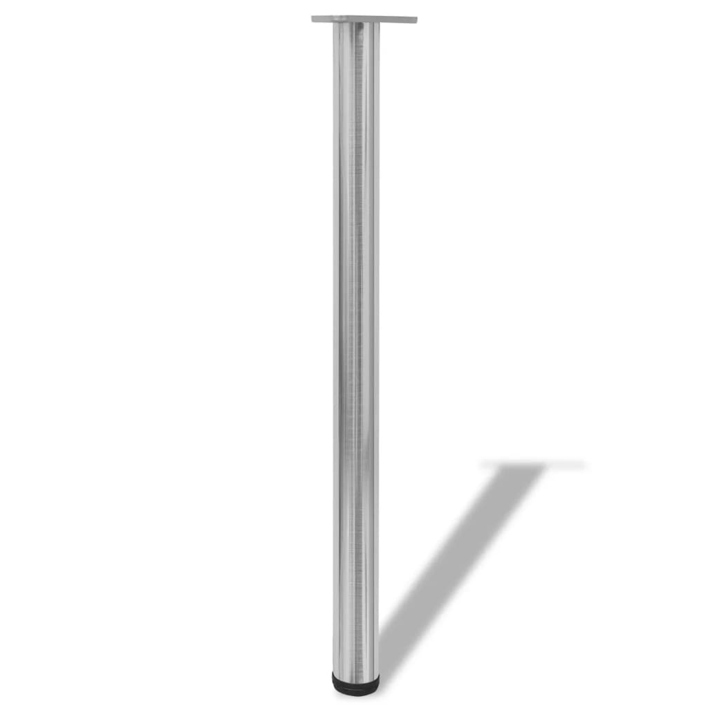 Picioare de masă din nichel șlefuit, înălțime reglabilă, 4 buc, 870 mm Picioare de masă din nichel șlefuit, înălțime reglabilă, 4 buc, 870 mm