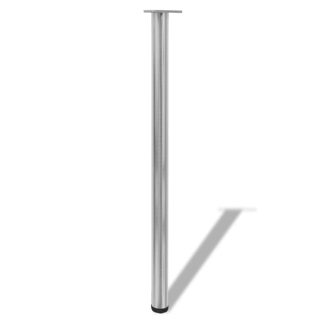 Picioare de masă reglabile pe înălțime, nichel șlefuit, 4 buc, 1100 mm Picioare de masă reglabile pe înălțime, nichel șlefuit, 4 buc, 1100 mm