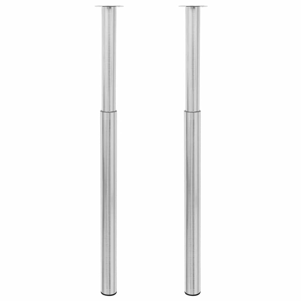 Picioare telescopice de masă, 2 buc., nichel periat, 710 mm-1100 mm Picioare telescopice de masă, 2 buc., nichel periat, 710 mm-1100 mm
