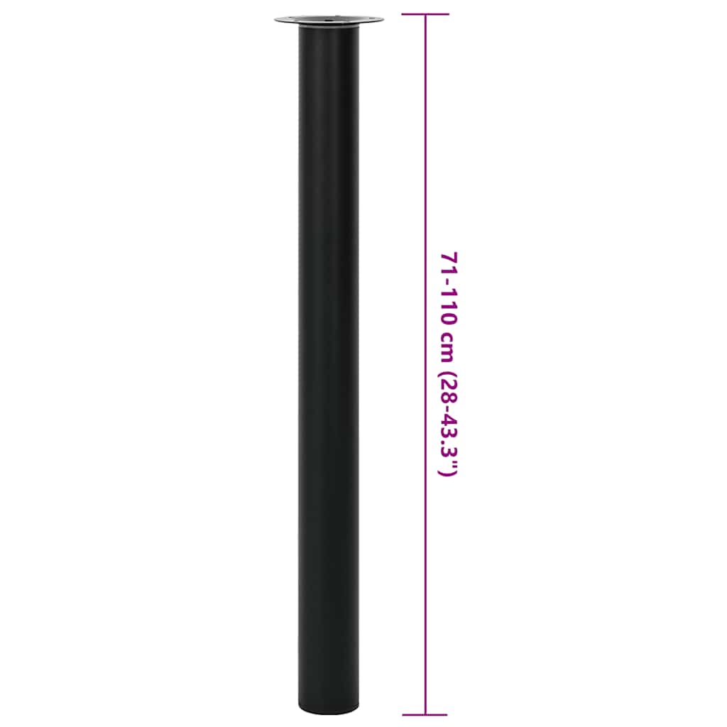 Picioare telescopice de masă, 2 buc., negru, 710 mm-1100 mm Picioare telescopice de masă, 2 buc., negru, 710 mm-1100 mm