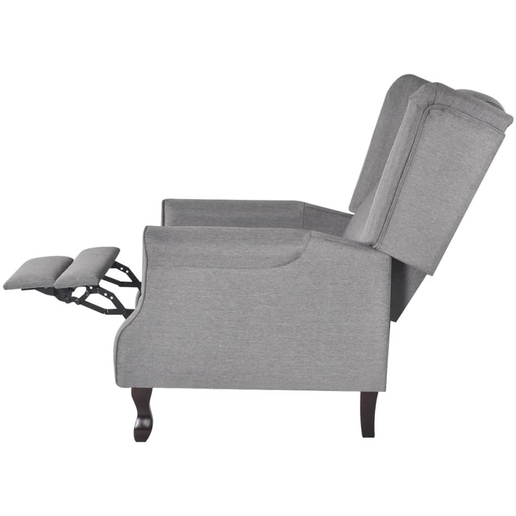 vidaXL Fotoliu, gri, material textil