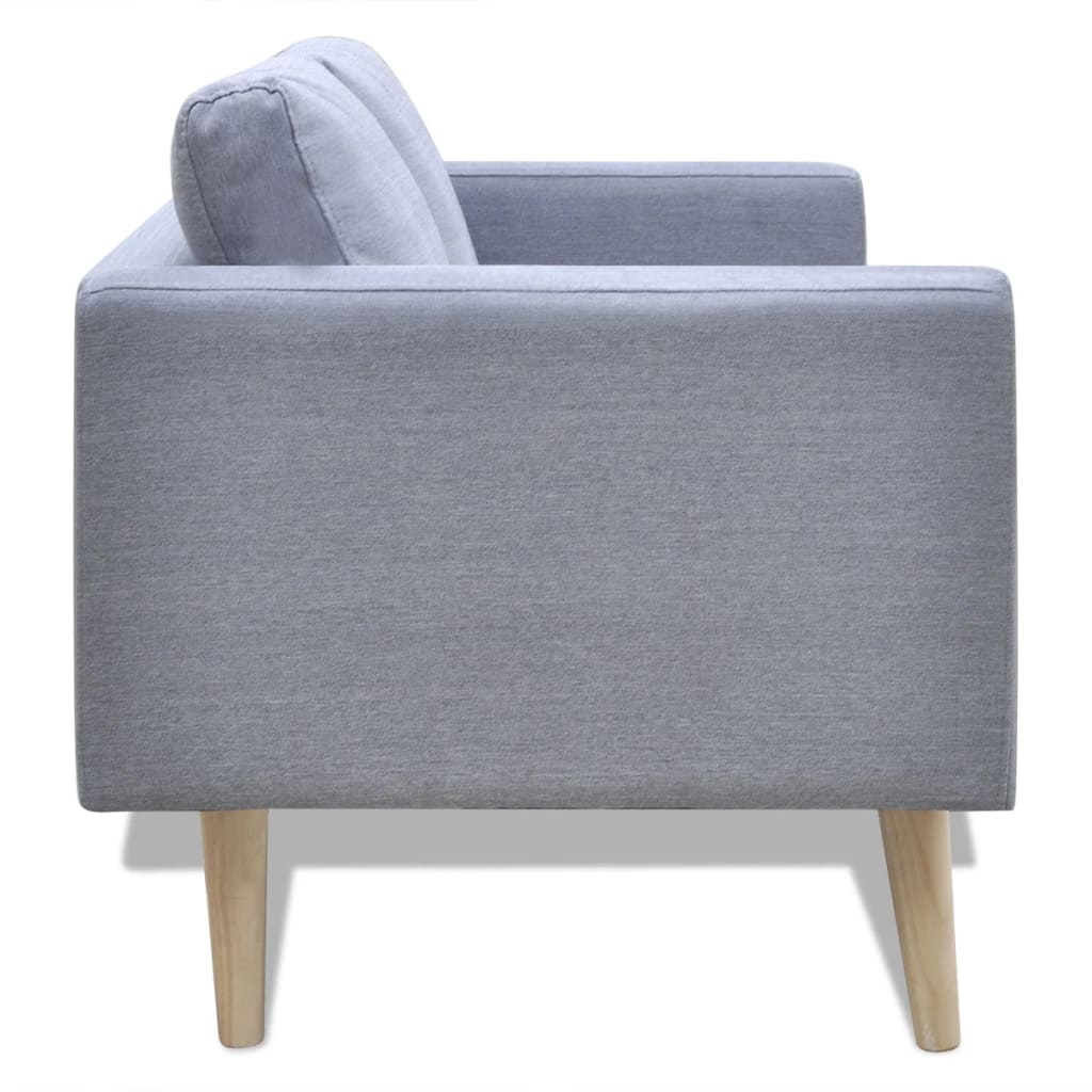 vidaXL Canapea cu 2 locuri, material textil, gri deschis
