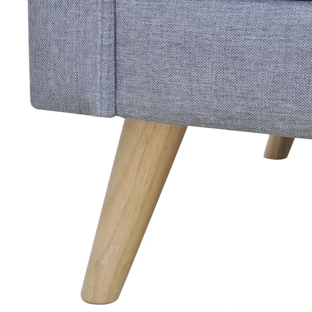 vidaXL Canapea cu 3 locuri, material textil, gri deschis vidaXL Canapea cu 3 locuri, material textil, gri deschis