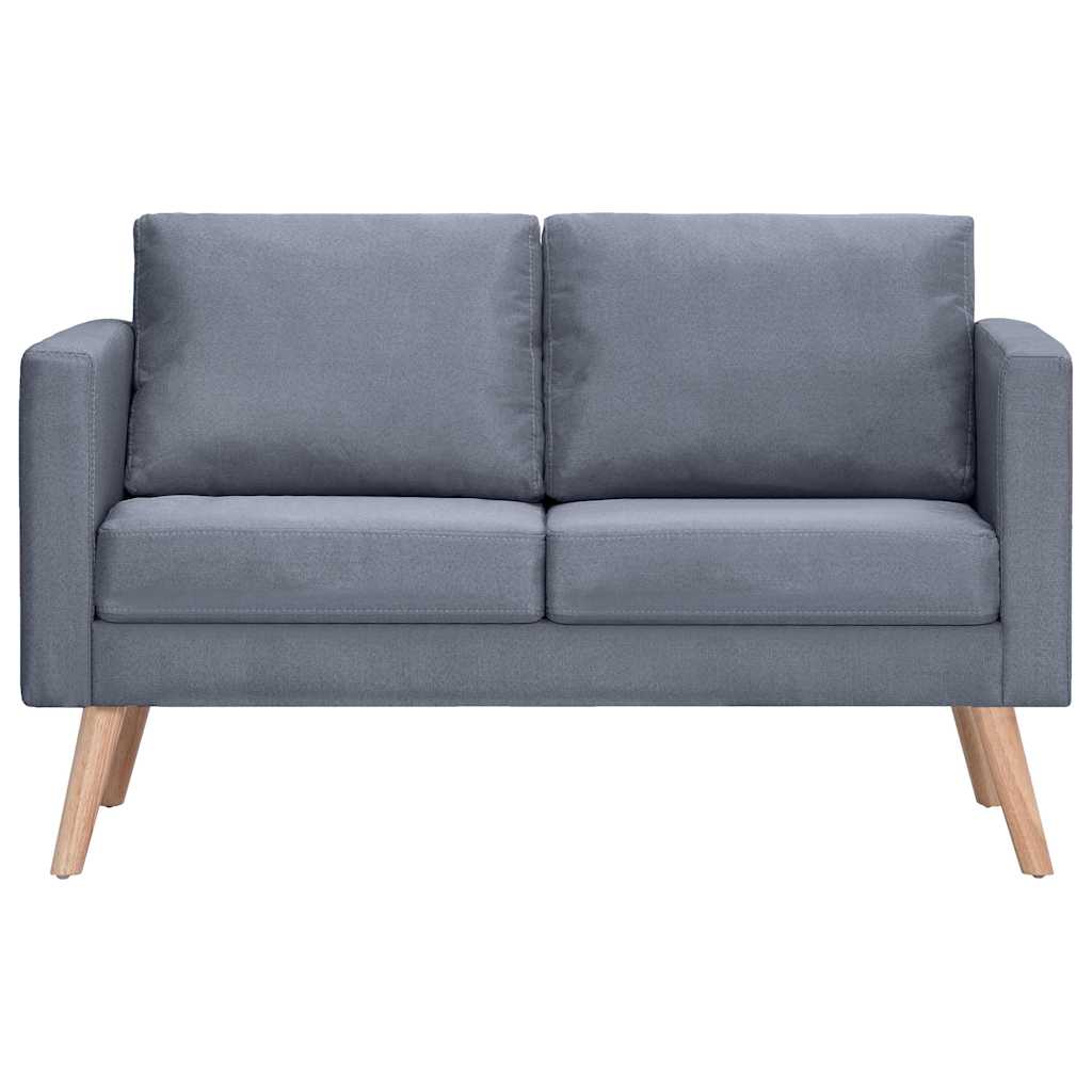 vidaXL Canapea cu 2 locuri, material textil, gri închis vidaXL Canapea cu 2 locuri, material textil, gri închis