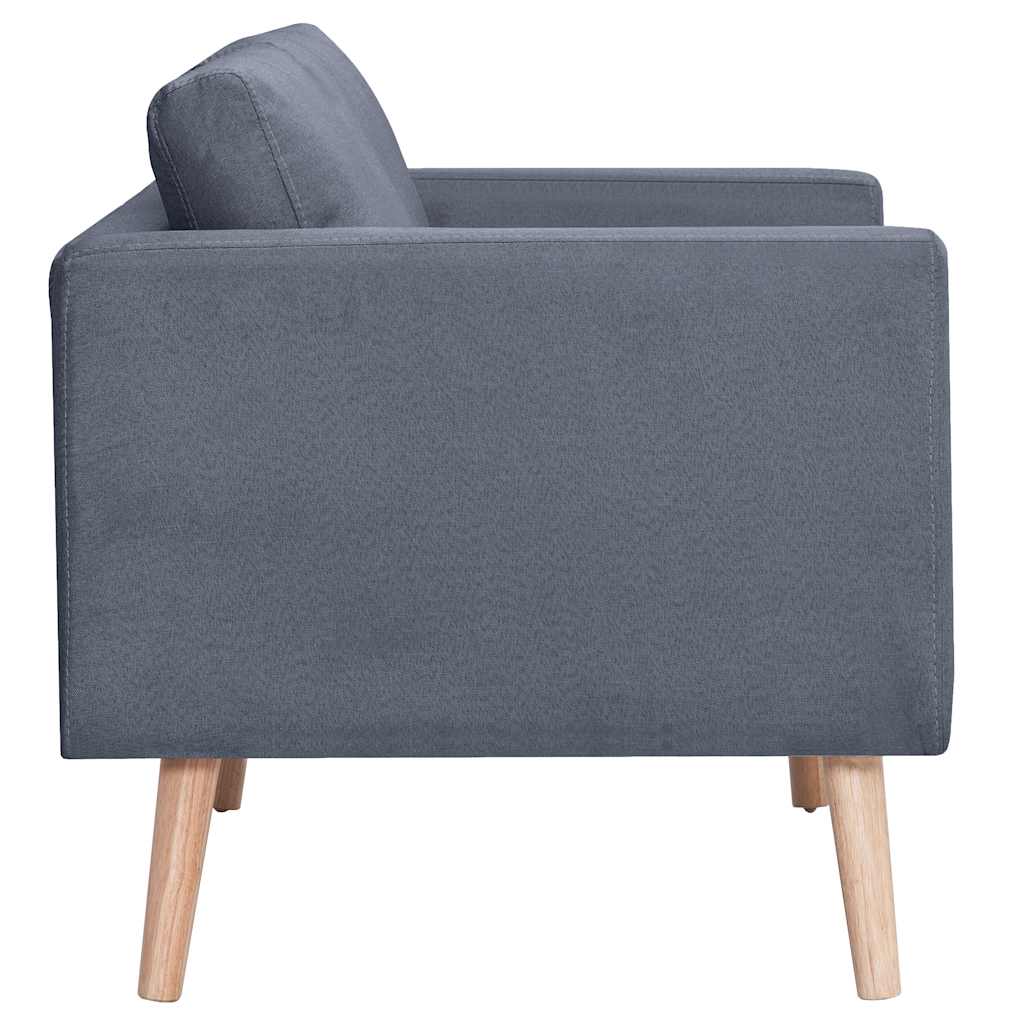 vidaXL Canapea cu 2 locuri, material textil, gri închis vidaXL Canapea cu 2 locuri, material textil, gri închis