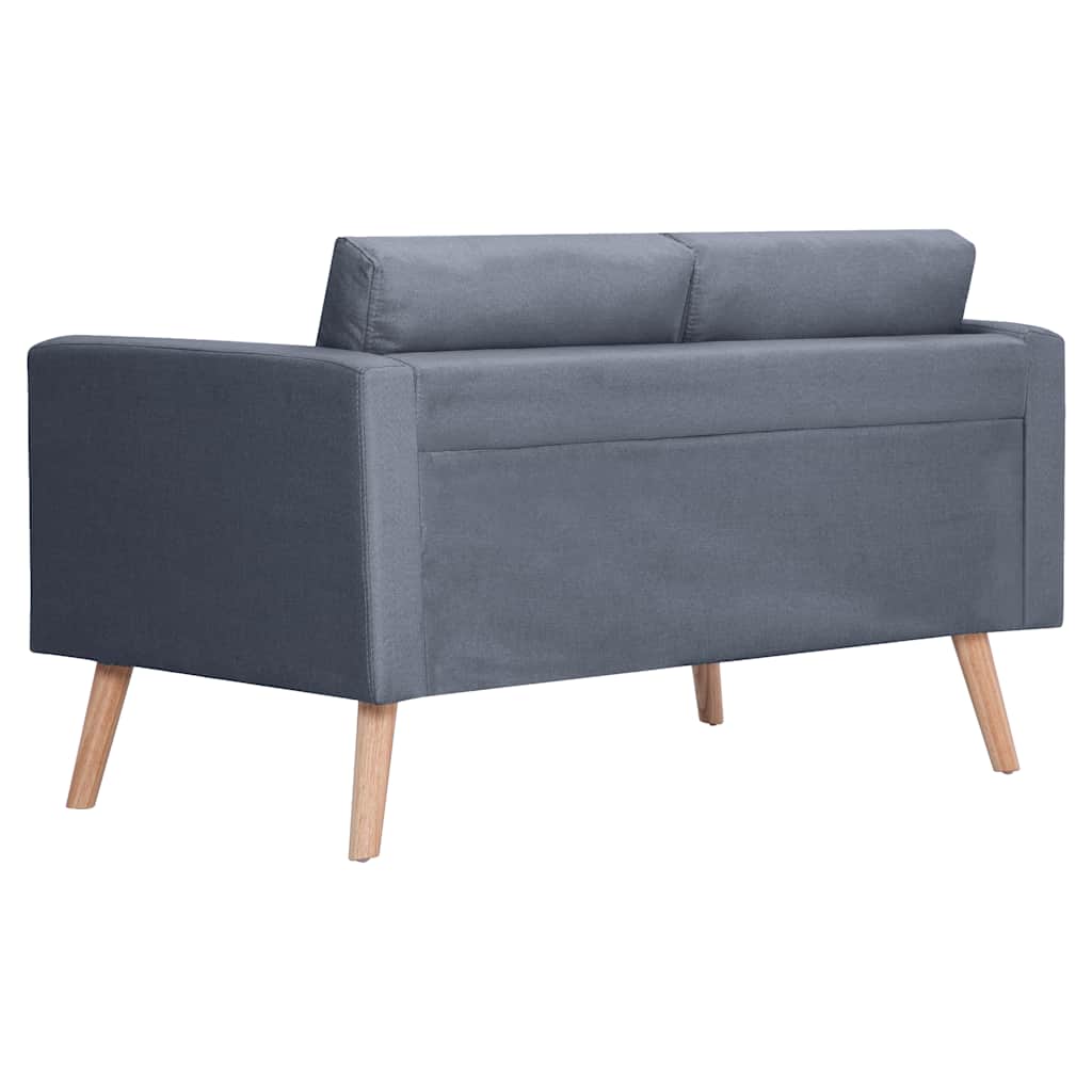 vidaXL Canapea cu 2 locuri, material textil, gri închis vidaXL Canapea cu 2 locuri, material textil, gri închis