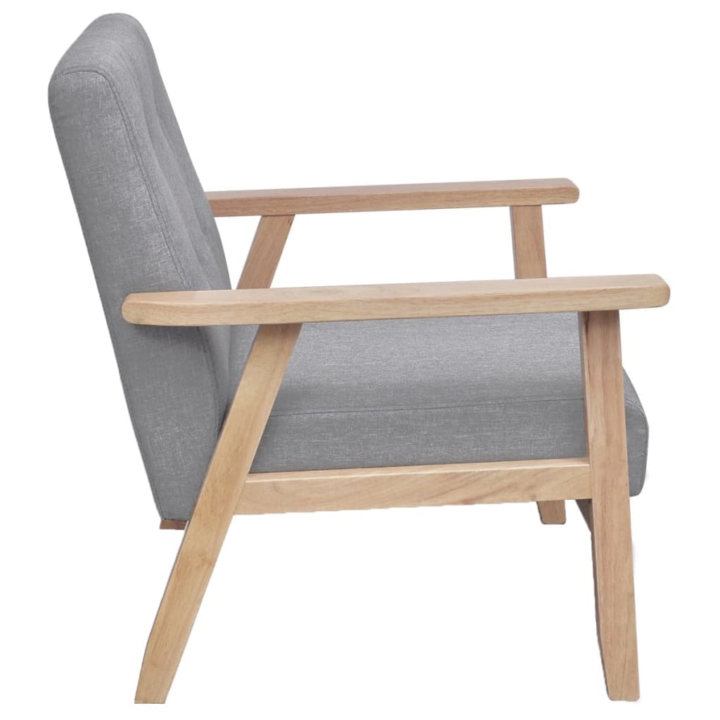 vidaXL Fotoliu, gri deschis, material textil