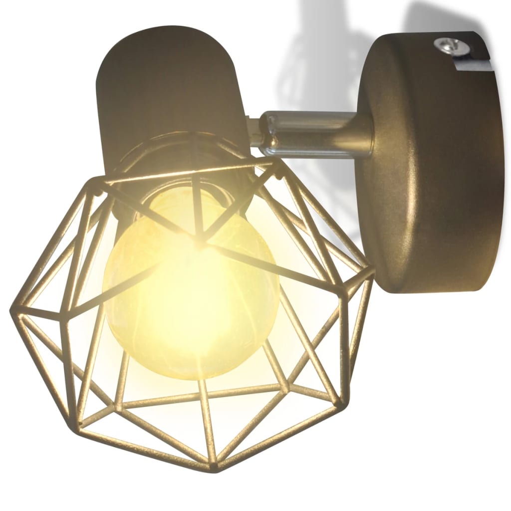 Aplice perete cadru sârmă, stil industrial, negru, bec cu filament LED Aplice perete cadru sârmă, stil industrial, negru, bec cu filament LED