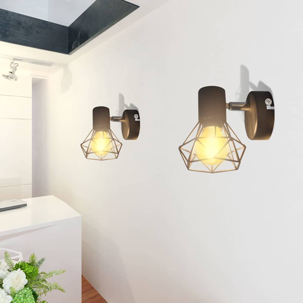 Aplice perete cadru sârmă, stil industrial, negru, bec cu filament LED Aplice perete cadru sârmă, stil industrial, negru, bec cu filament LED