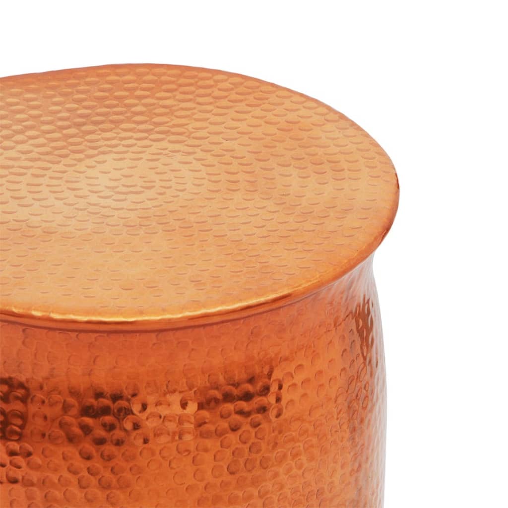 vidaXL Scaun/masă laterală, aluminiu bătut la ciocan, cupru/alamă