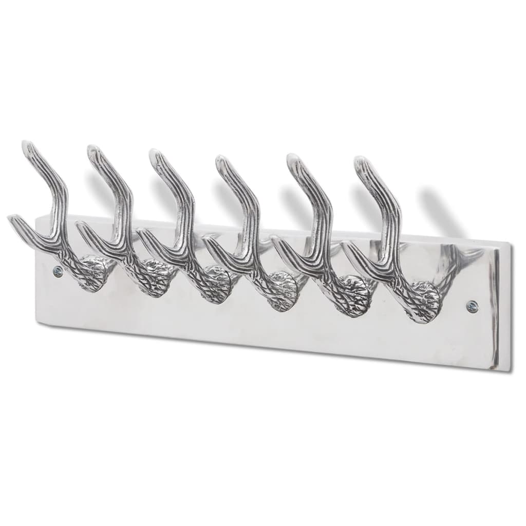 Cuier din aluminiu pentru haine, pălării, cravate, argintiu Cuier din aluminiu pentru haine, pălării, cravate, argintiu