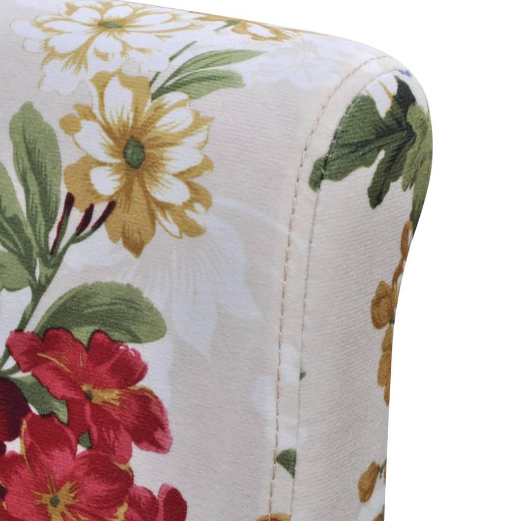 vidaXL Scaune de bucătărie, 4 buc., multicolor, material textil
